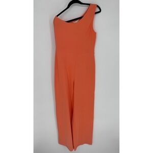 RUSTY VENICE ONE SHOULDER RIBBED JUMPSUIT IN APRICOT SZ LARGE NWT -- FLAW?‎